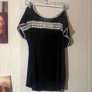 Faith and Joy Monochrome Polka Dot Top